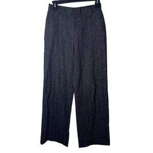 Piazza Sempione Vintage Womens Trousers Size 38 Gray Herringbone Pockets